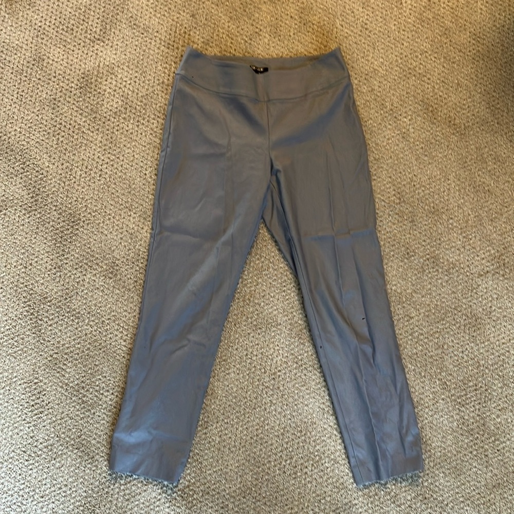 Gray-Blue elastic, pull on, dress pants